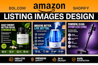 design amazon listing images, product infographics, and bol listing images