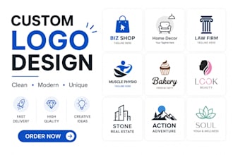create professional clean logo design