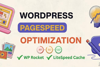 setup wp rocket or litespeed cache for wordpress speed optimization in 24 hours