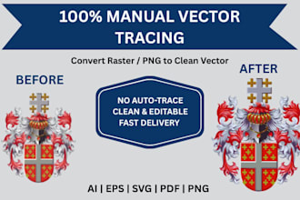 manually trace and convert your image to vector