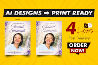 convert ai generated funeral flyer design into print ready vector files