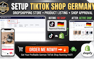 setup tiktok shop germany, dropshipping store, product listing, shop approval