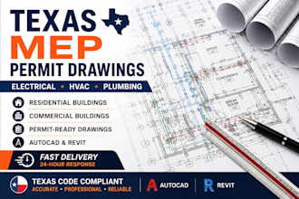 design texas mep permit ready drawings for residential and commercial buildings