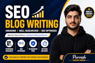 write SEO optimized blog posts and articles