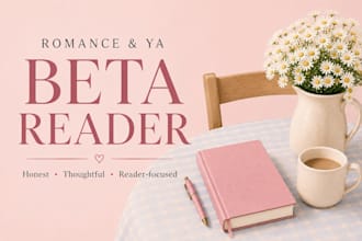 beta read your romance or ya novel