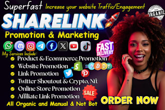 do share link promotion website promotion affiliate marketing  organic prom0tion