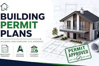 design building permit plans, autocad drawings and city permit blueprints