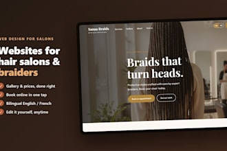 design a stunning website for your hair salon or braiding business