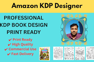 create amazon KDP kids coloring book interior  and cover