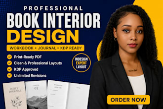 transform book interior, workbook, journal layout in adobe indesign for KDP