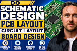 do schematic design, pcb layout design circuit layout board design