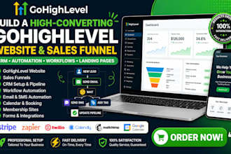 gohighlevel sales funnel, website, CRM automation and workflows