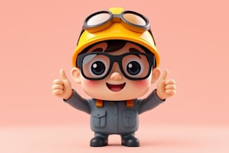 design a cute chibi character avatar or app icon