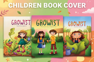 create a childrens book cover and picture book cover