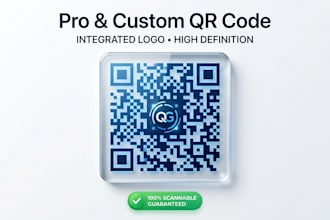 design two custom professional static qr code with your logo