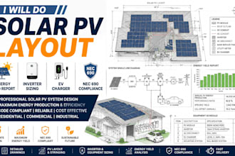do solar pv layout energy yield report inverter sizing ev charger nec 690