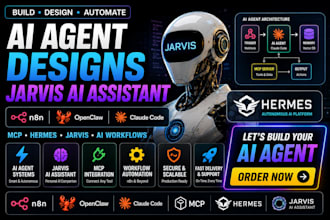build n8n openclaw claude coded ai agent designs jarvis ai assistant mcp hermes