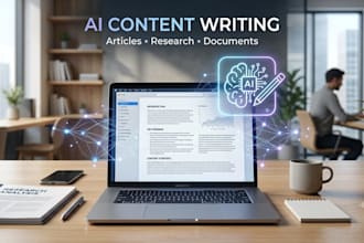 create ai assisted content, documents and research