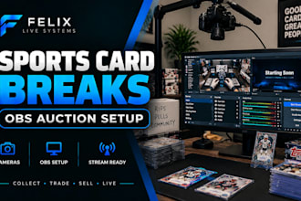 setup sports card breaks and auction streams with obs