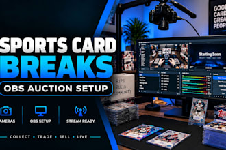 setup sports card breaks and auction streams with obs