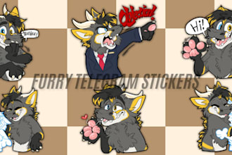 do custom furry telegram sticker pack nsfw furry sticker discord emote stickers