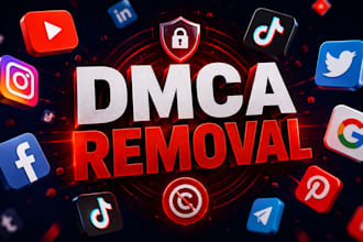reddit, ig, tiktok, twitter, google, fb, yt content by dmca takedown