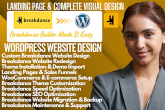 redesign design wordpress website using breakdance builder with seo optimization