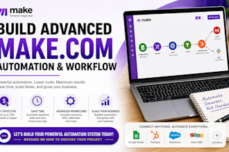 build advanced make com integromat automation and workflows