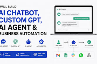 build ai chatbot, custom gpt, ai agent and automation for small businesses
