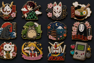 design custom enamel pin label pin pin design merchandise and vector design