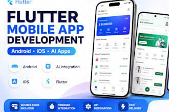 develop ai flutter mobile app for android and ios