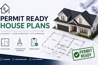 draw permit ready house plans, floor plans and construction drawings