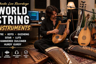 record live qanun, santur, shamisen, biwa, pipa and ruan for your music
