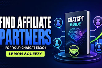 find affiliate partners for your chatgpt guide ebook on lemon squeezy