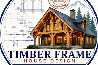 design timber or wood structure, framing and trusses plan
