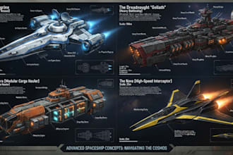 draw high quality spaceship concept