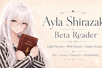 beta read your light novel, romance and anime style story