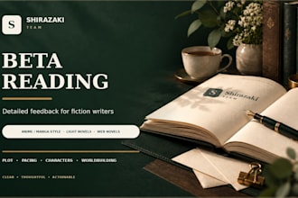 beta read your light novel, web novel, anime inspired story