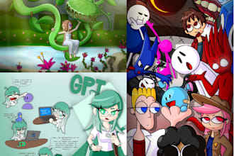 do character desings for many mediums and artstyles