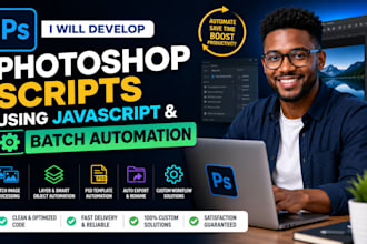 develop photoshop scripts using javascript and batch automation