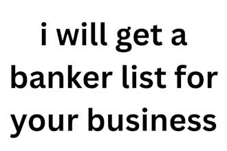 get a banker list for your business