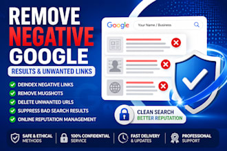 remove bad google results, deindex negative links, remove mugshots, delete urls