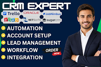 setup  oracle netsuite  sugarcrm jobnimbus zoho crm  trello workflow automation