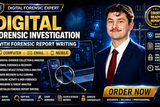 conduct digital forensic investigation on website, computer with report writing