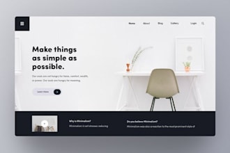 create minimalist portfolio website, wix redesign, minimalist business website,