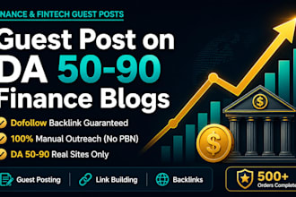 publish a guest post on da 50 finance and fintech blogs with dofollow backlinks
