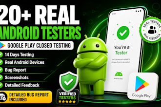 provide google play closed testing with real android testers