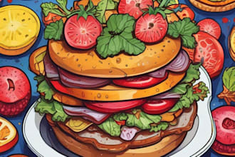 food pop art of your food pop art