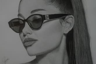 dibujaré un retrato realista a lápiz y a color hecho a mano