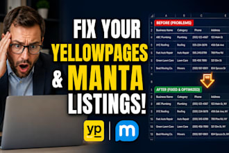 audit and fix yellowpages manta local citation business listings